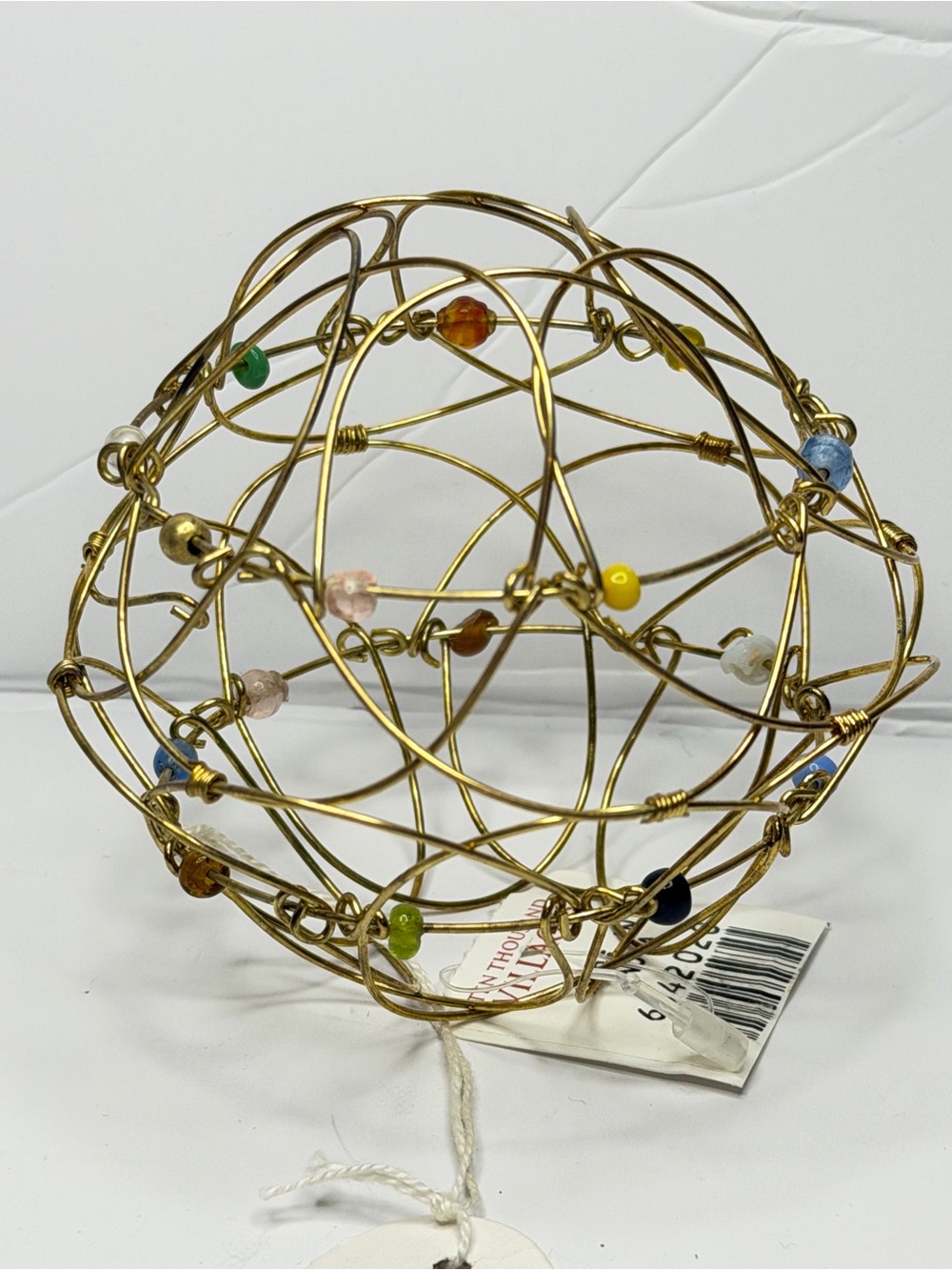 Brass Wire Mandala Meditation Tool 3D Toy Flexi Sphere Magic Loops